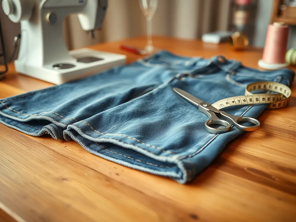 Jak skrócić spodnie dzwony?