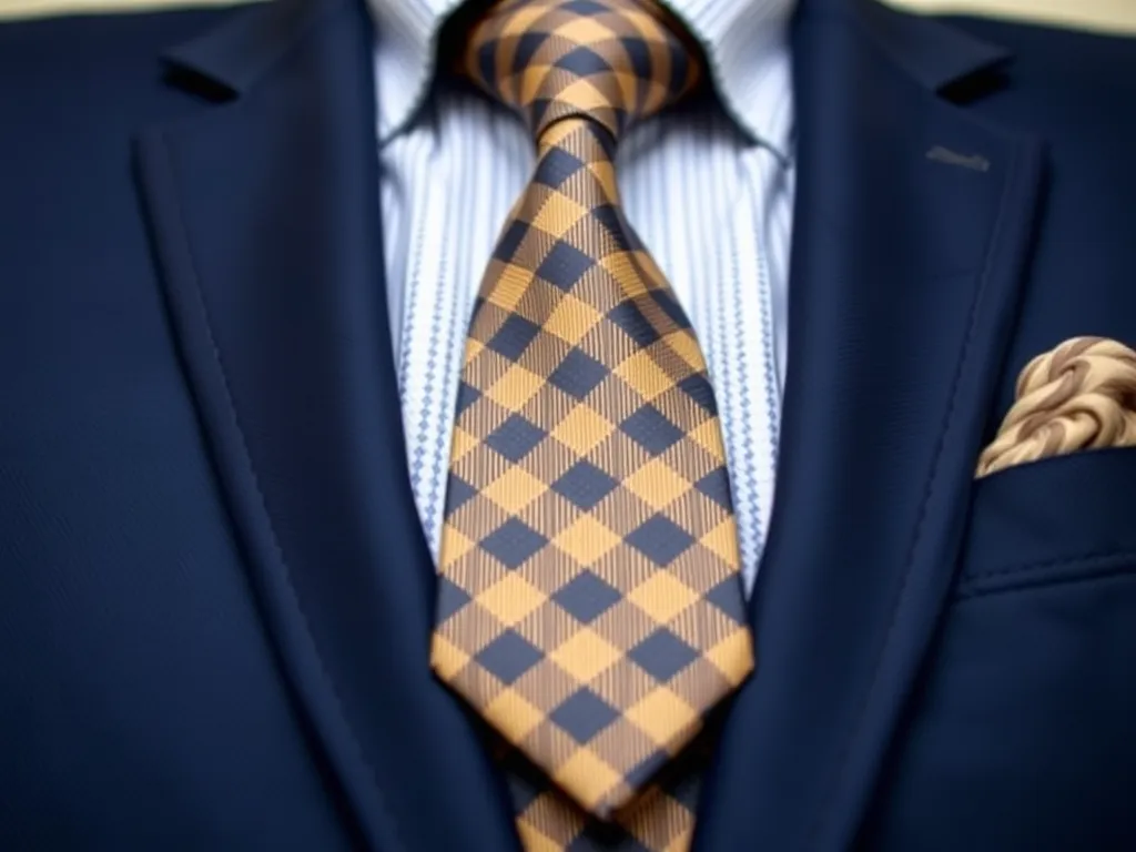 Jaki krawat do marynarki w kratę?